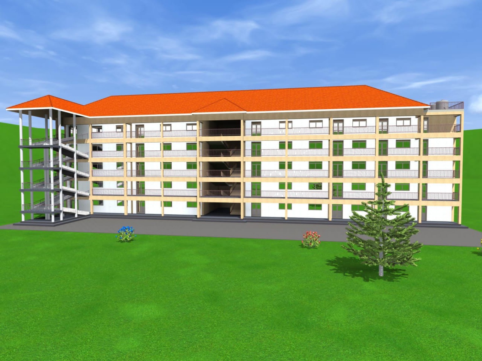 Proposed school project front view